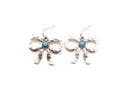 Turquoise Ribbon Fishhook Earrings