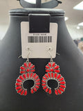 Coral Floral Naja Fishhook Earrings