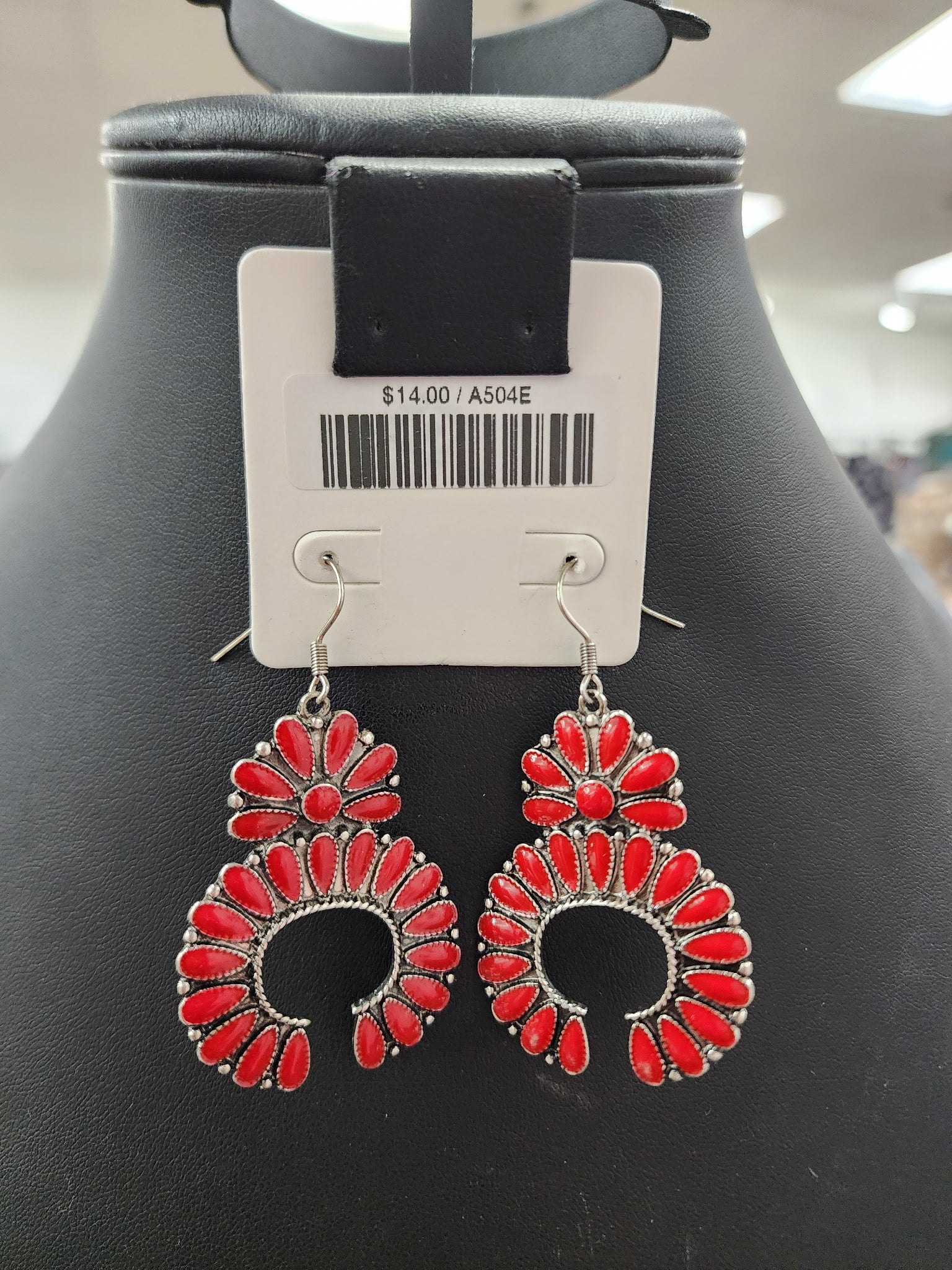 Coral Floral Naja Fishhook Earrings