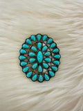 Turquoise Cluster Clip Pin