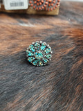 Turquoise Cluster Stretch Ring