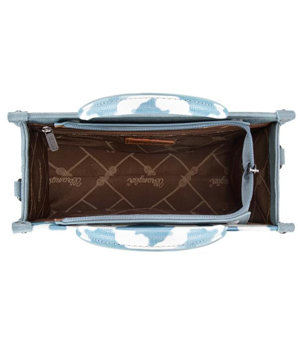 Wrangler Sky Cow Print Mini Tote Crossbody