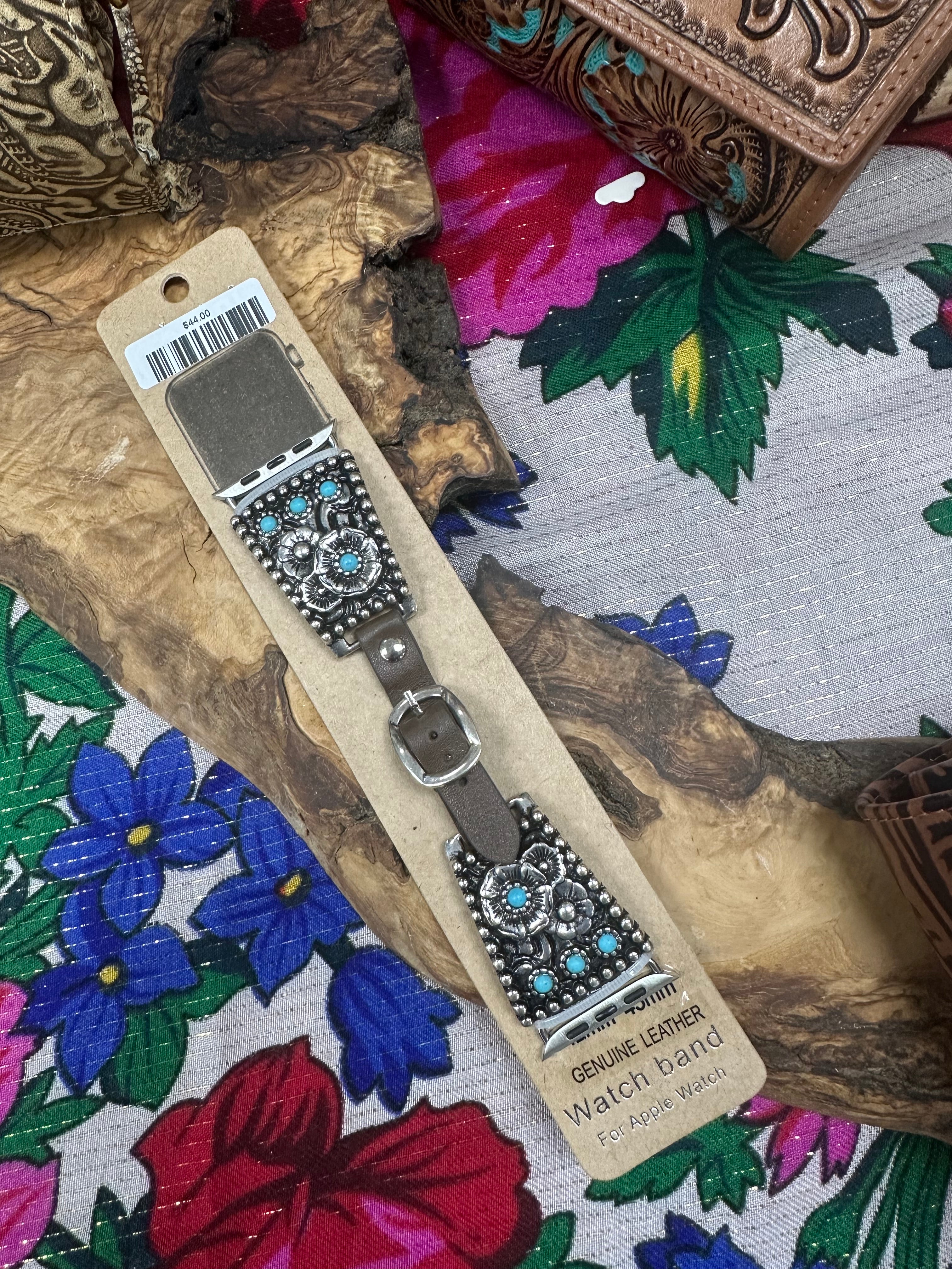 Turquoise Rose Watch Band