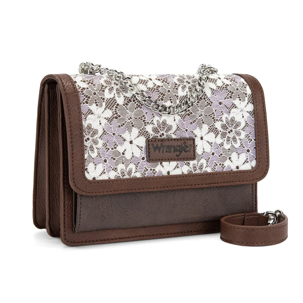 Wrangler Chocolate Lace Crossbody Purse