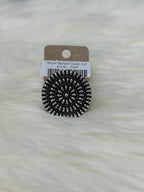 Round Stamped Cluster Cuff Ring