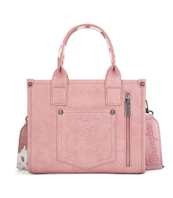 Wrangler Pink Cow Print Mini Tote Crossbody