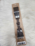 Silver Boot Stitch Watch Band
