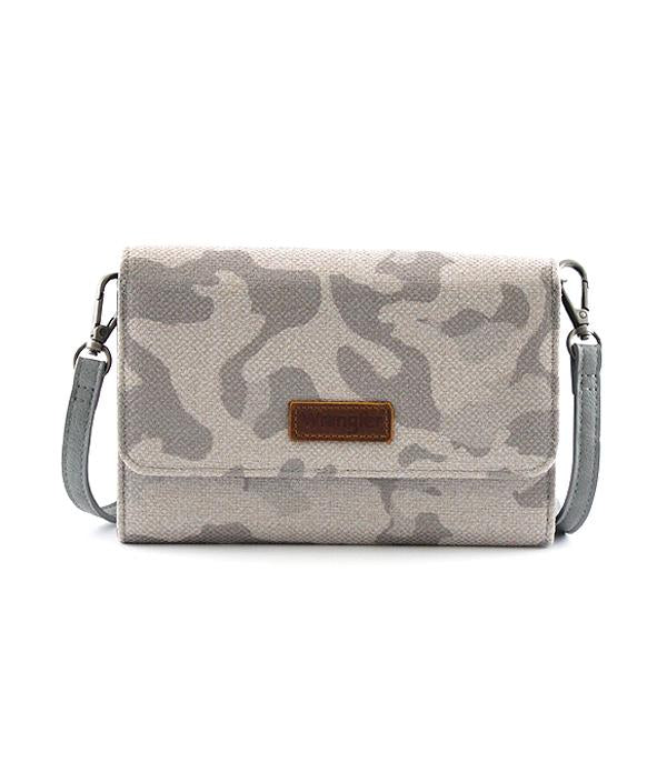 Wrangler Grey Camo Crossbody Purse