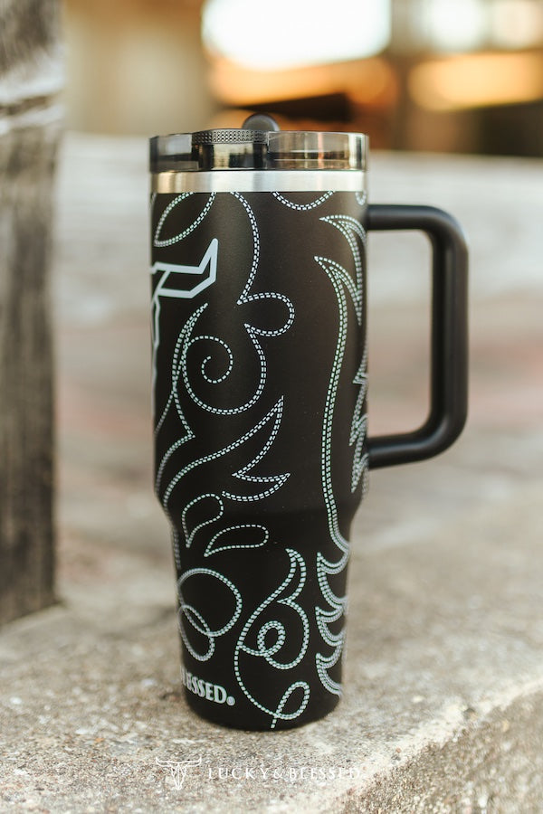 Rope Boot Stitch Midnight Tumbler