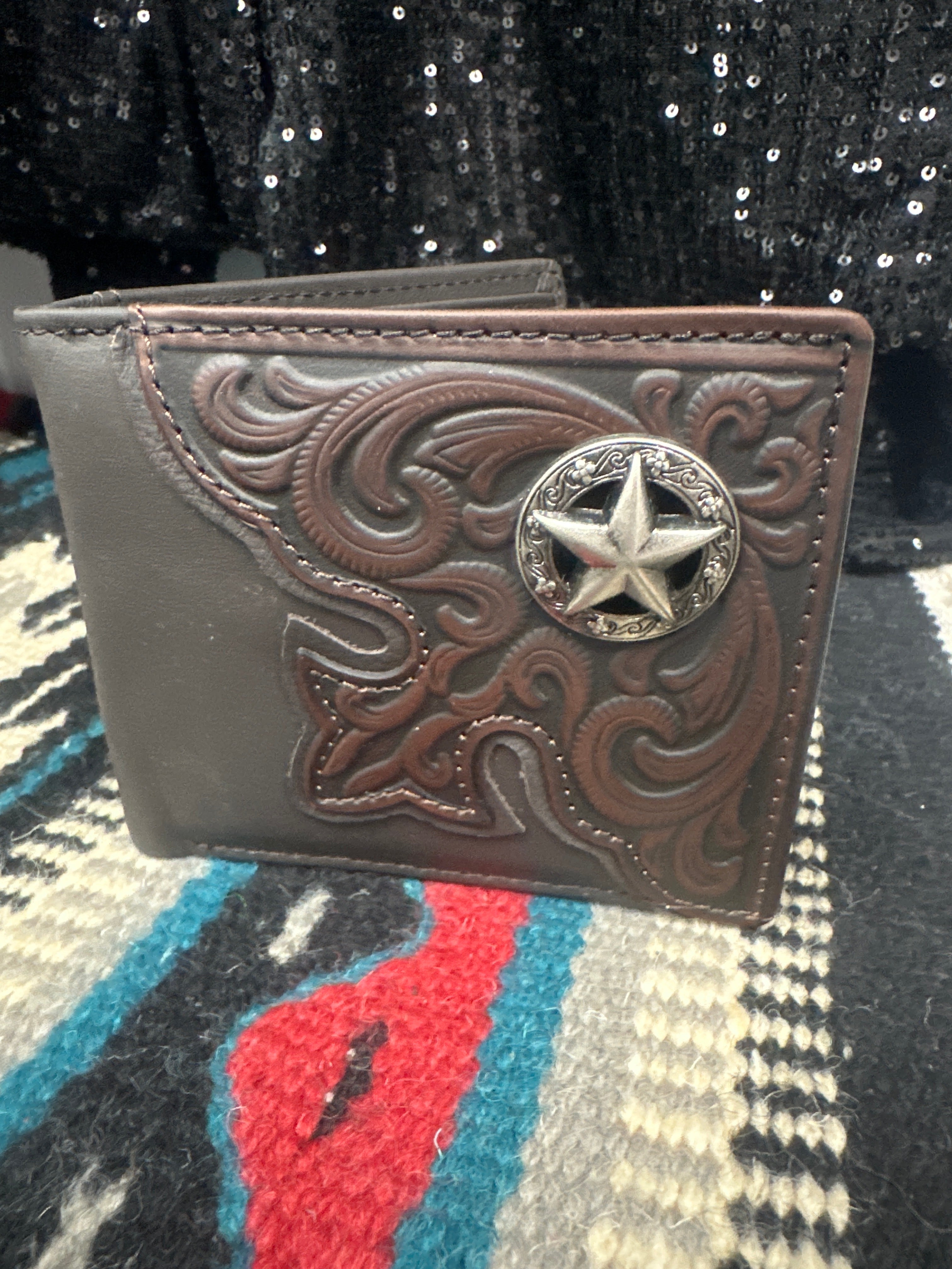 Montana West Concho Chocolate Bi-Fold Wallet