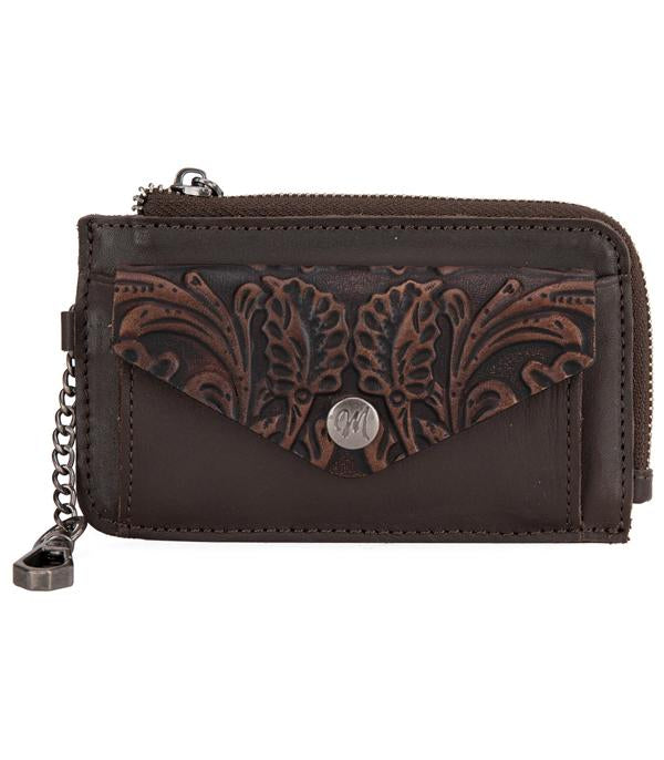 Montana West Chocolate Embossed Card Wallet