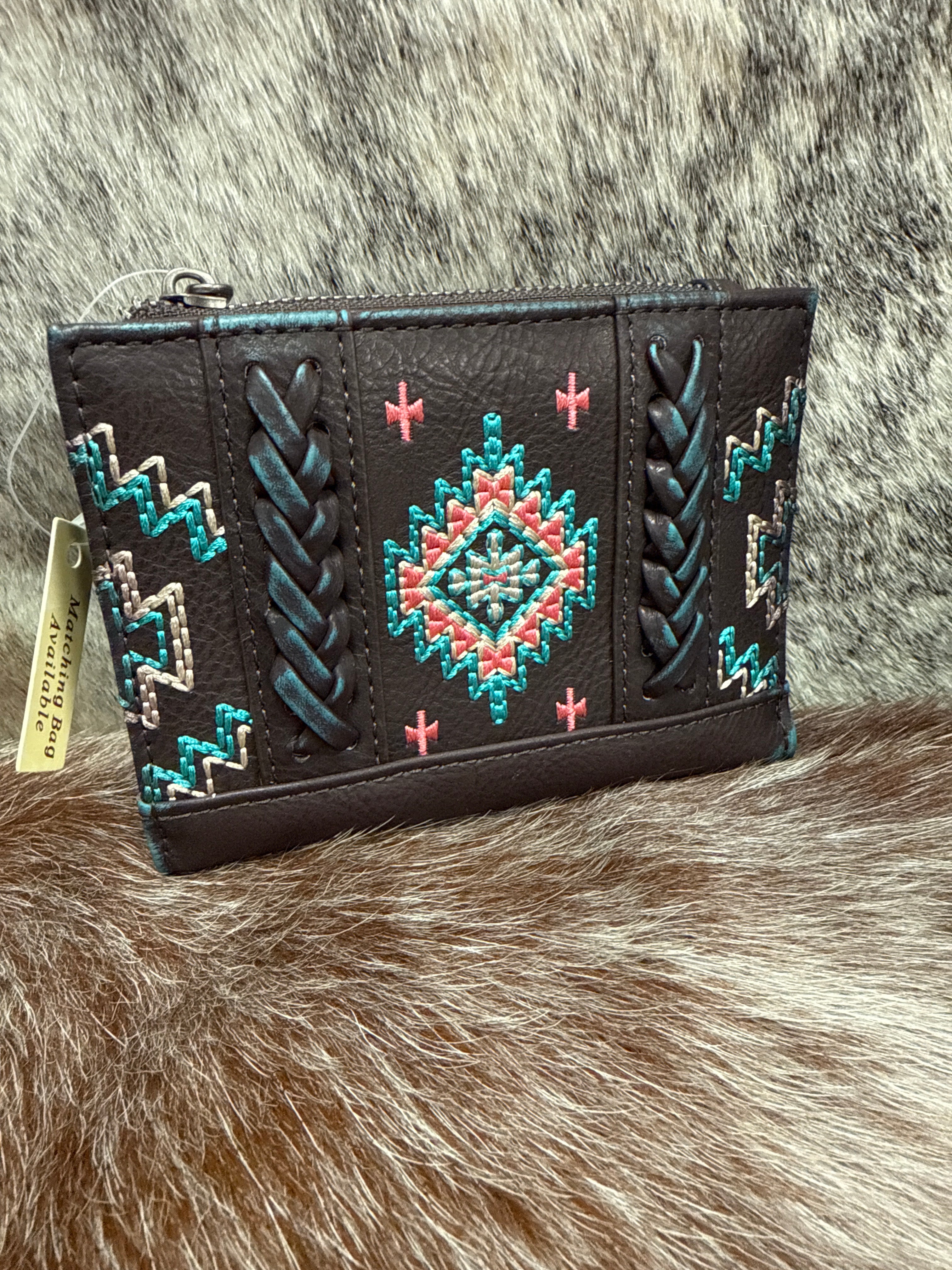 Montana West Black Aztec Card Wallet