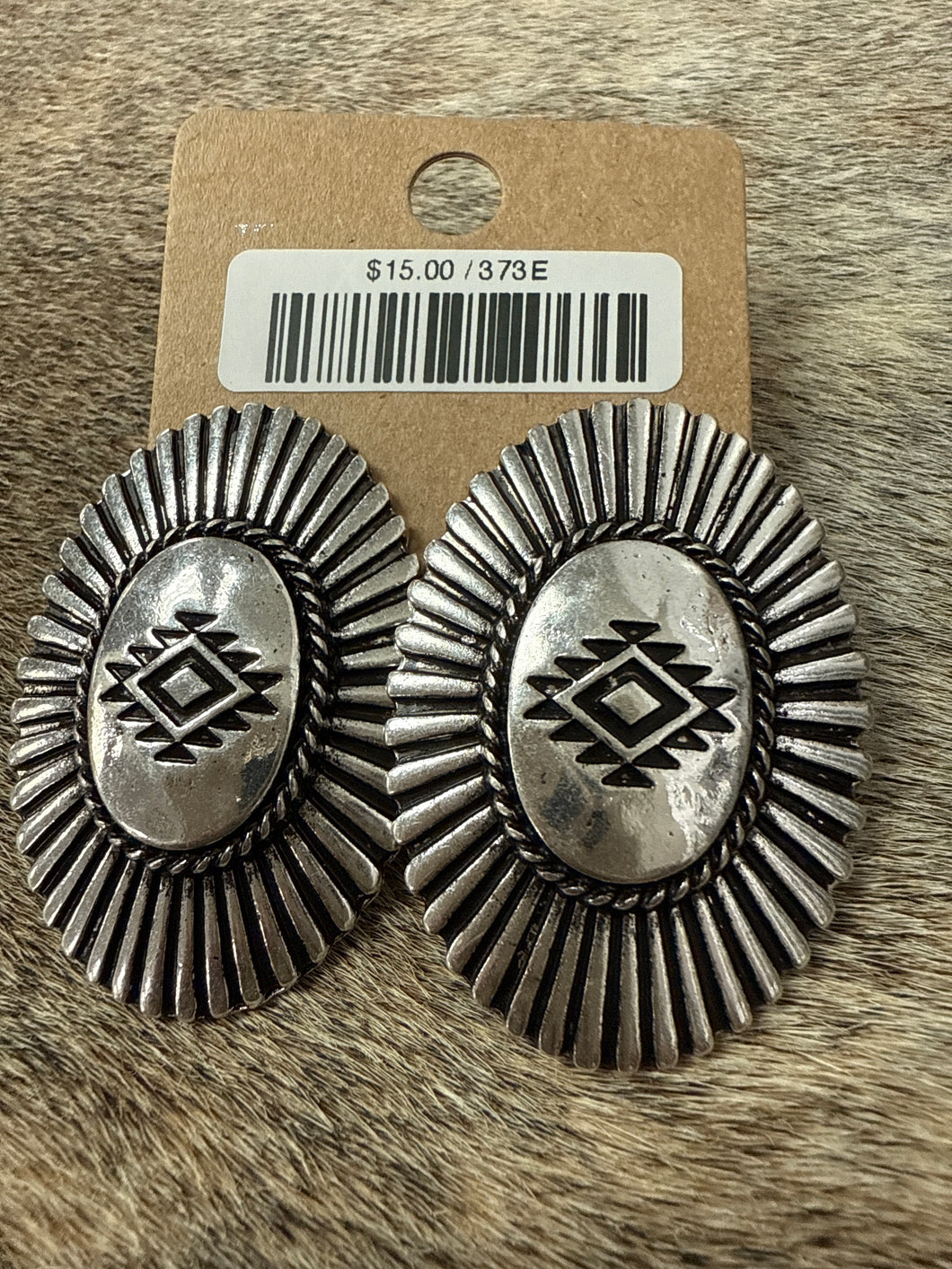 Southwestern Stamped Cluster Post Earrings