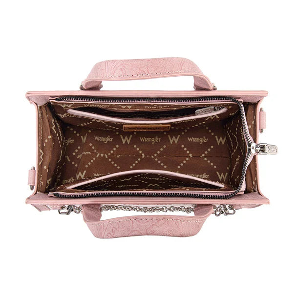 Wrangler Pink Lace Tote Crossbody
