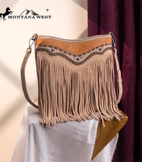 Montana West Tan Fringe Crossbody Purse