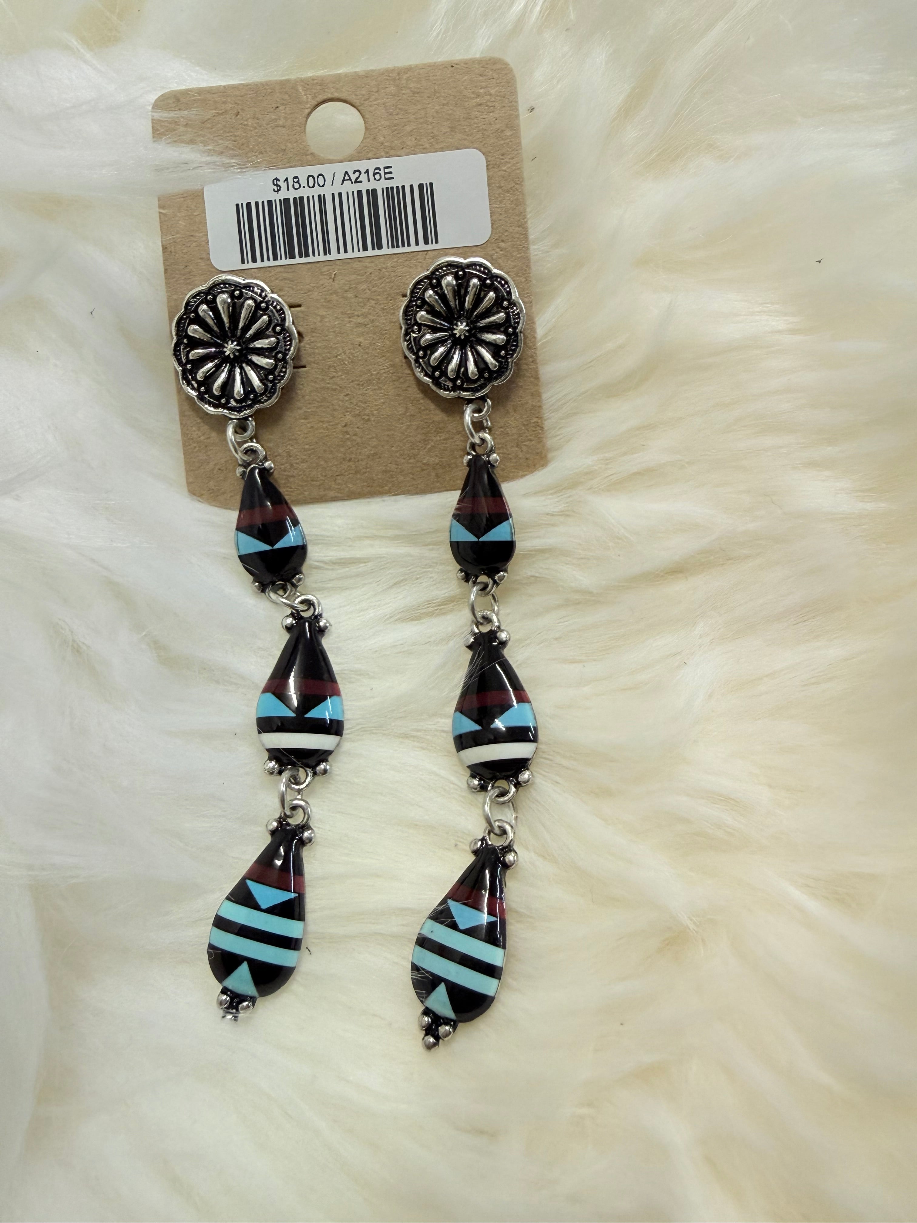 Asdzaa Style Dangle Post Earrings