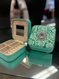 Turquoise Embossed Concho Jewelry Box