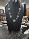 Silver Concho Link Necklace
