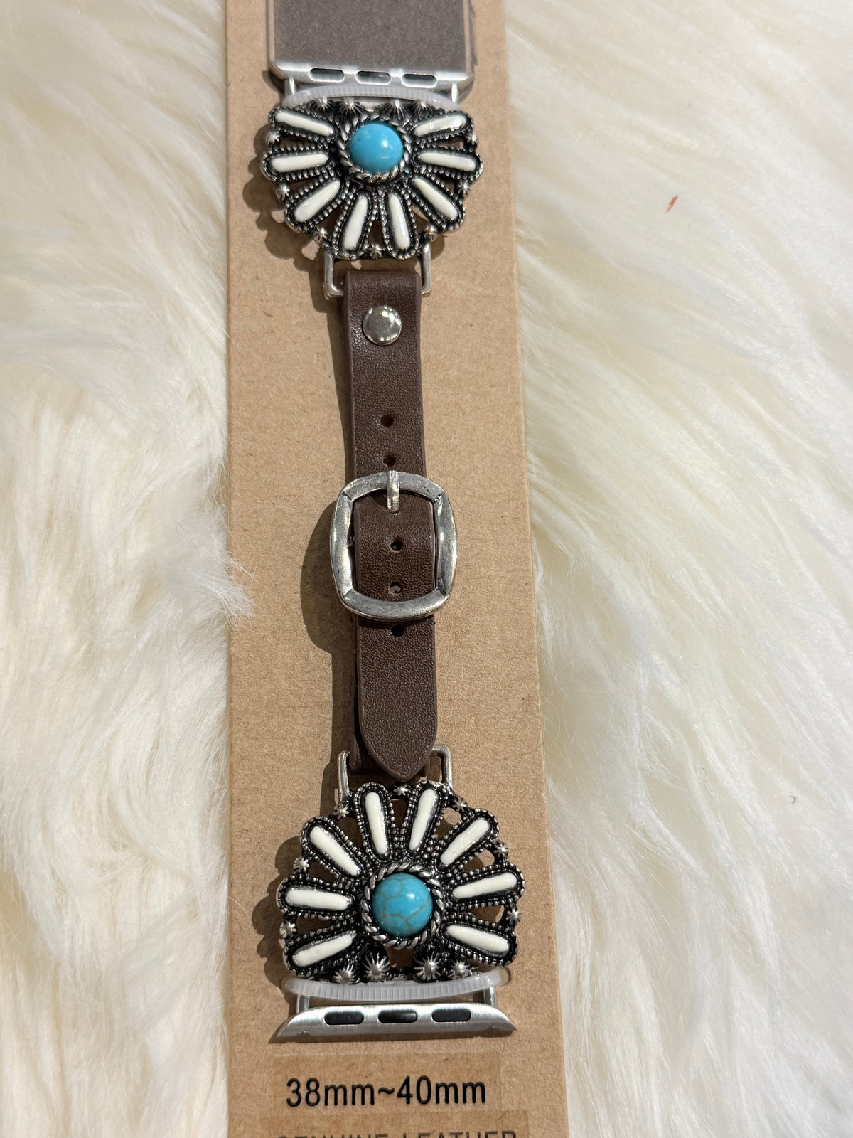 White/Turquoise Watch Band