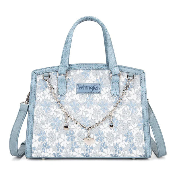 Wrangler Denim Lace Tote Crossbody