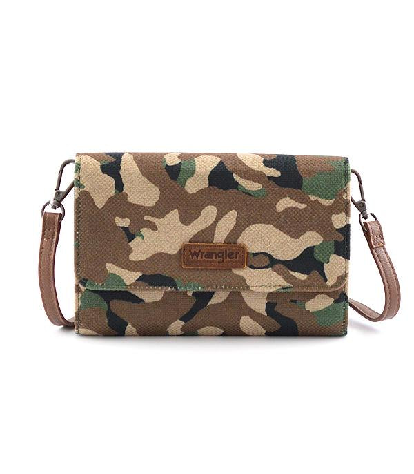 Wrangler Green Camo Crossbody Purse