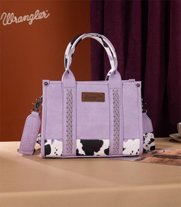 Wrangler Purple Cow Print Mini Tote Crossbody