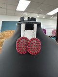 Coral Cluster Fishhook Earrings