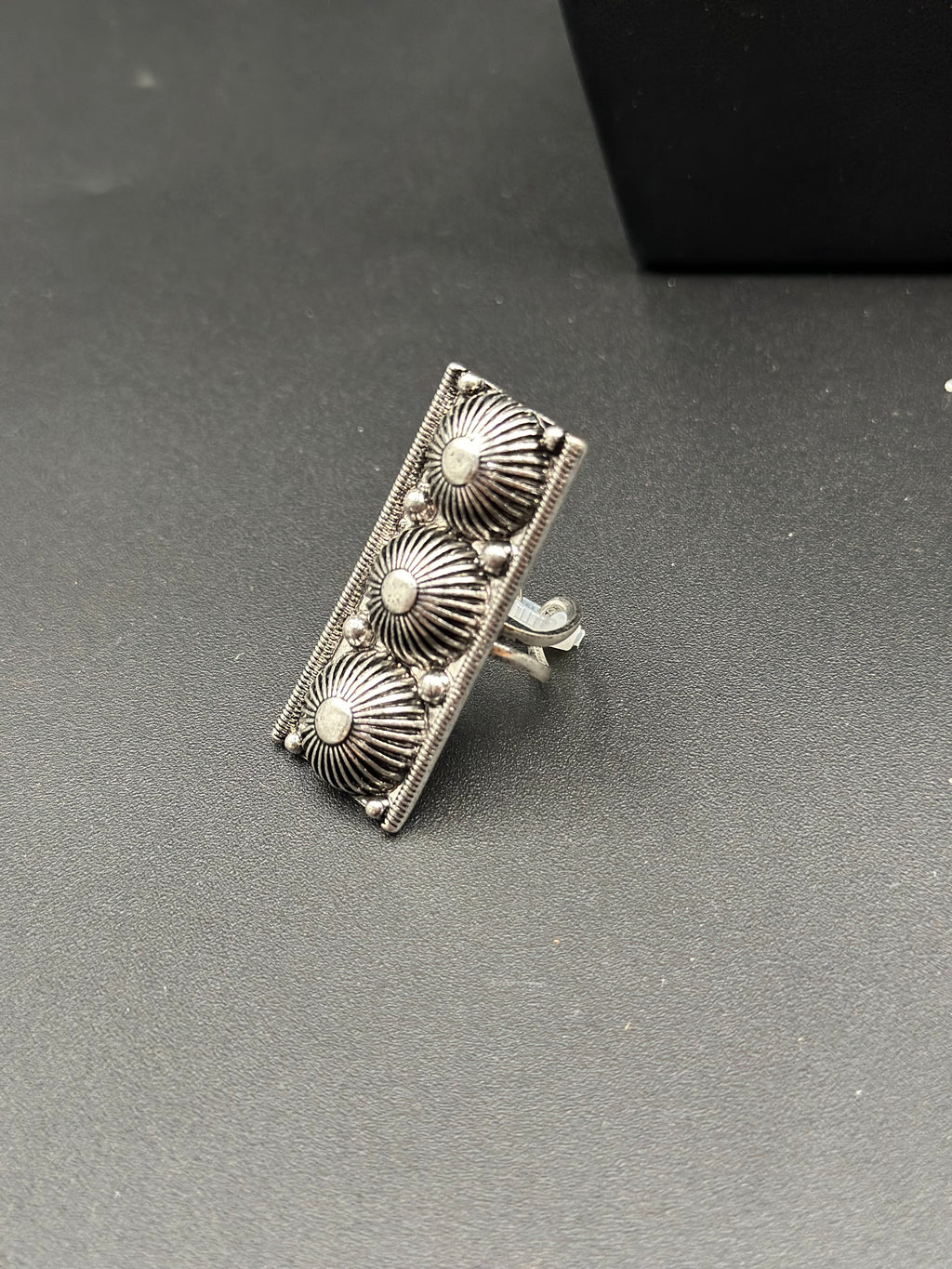 Stamped Concho Cuff Ring