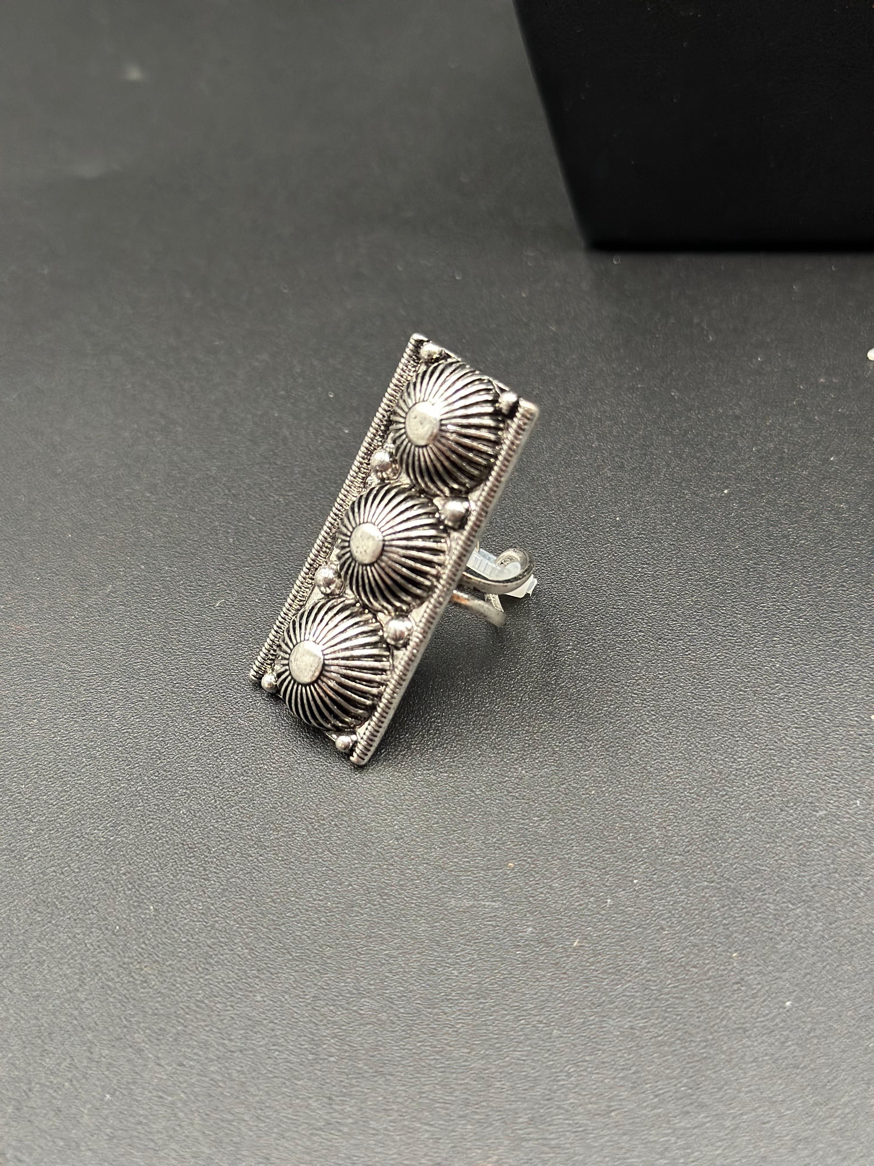 Stamped Concho Cuff Ring