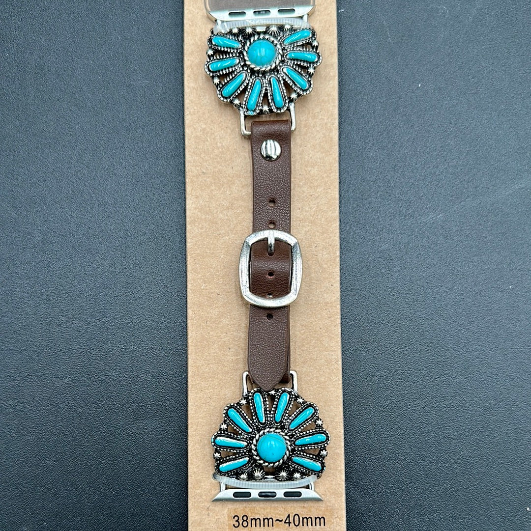 Turquoise Inspired Half Cluster Watch Band