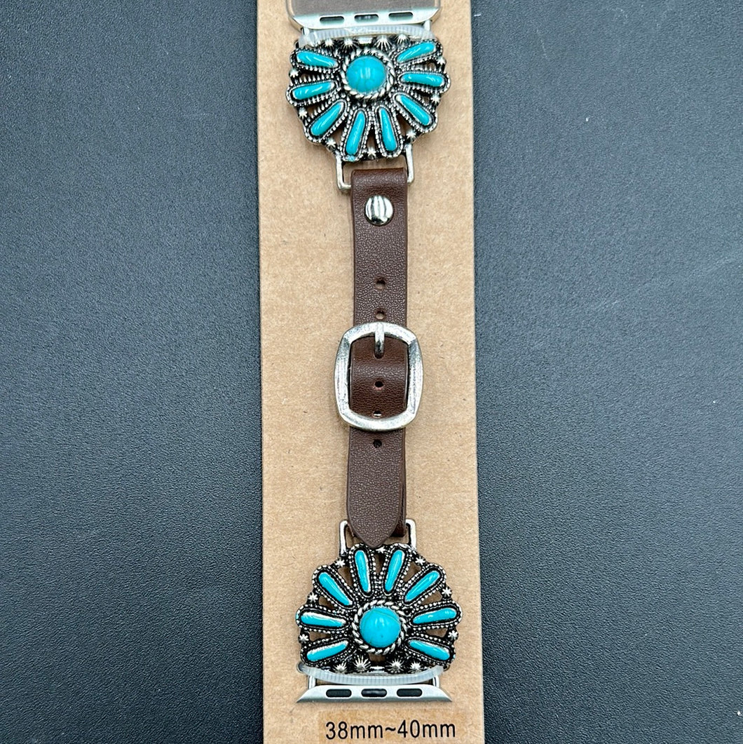 Turquoise Inspired Half Cluster Watch Band