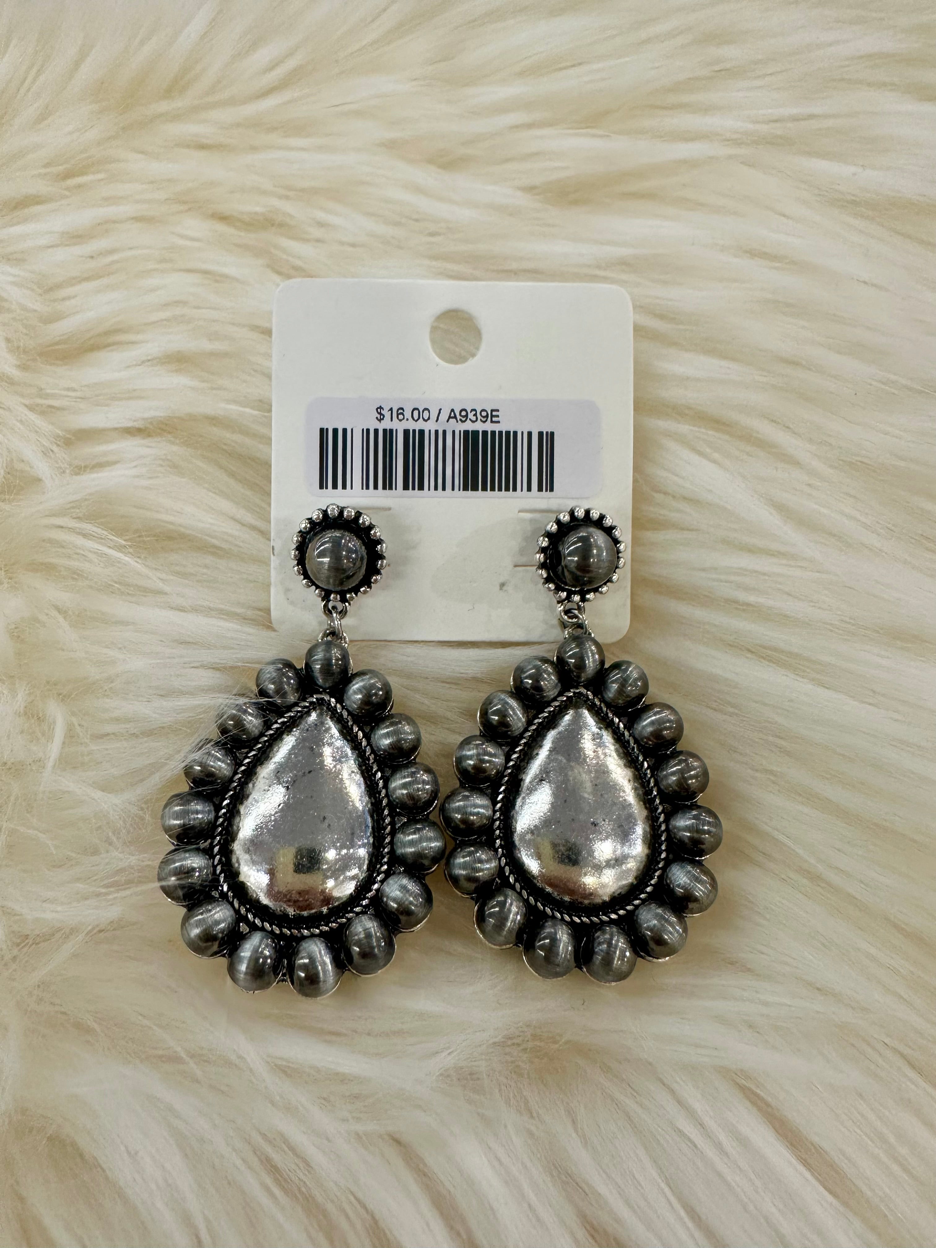 Pearl Bead Drop Post Earrings