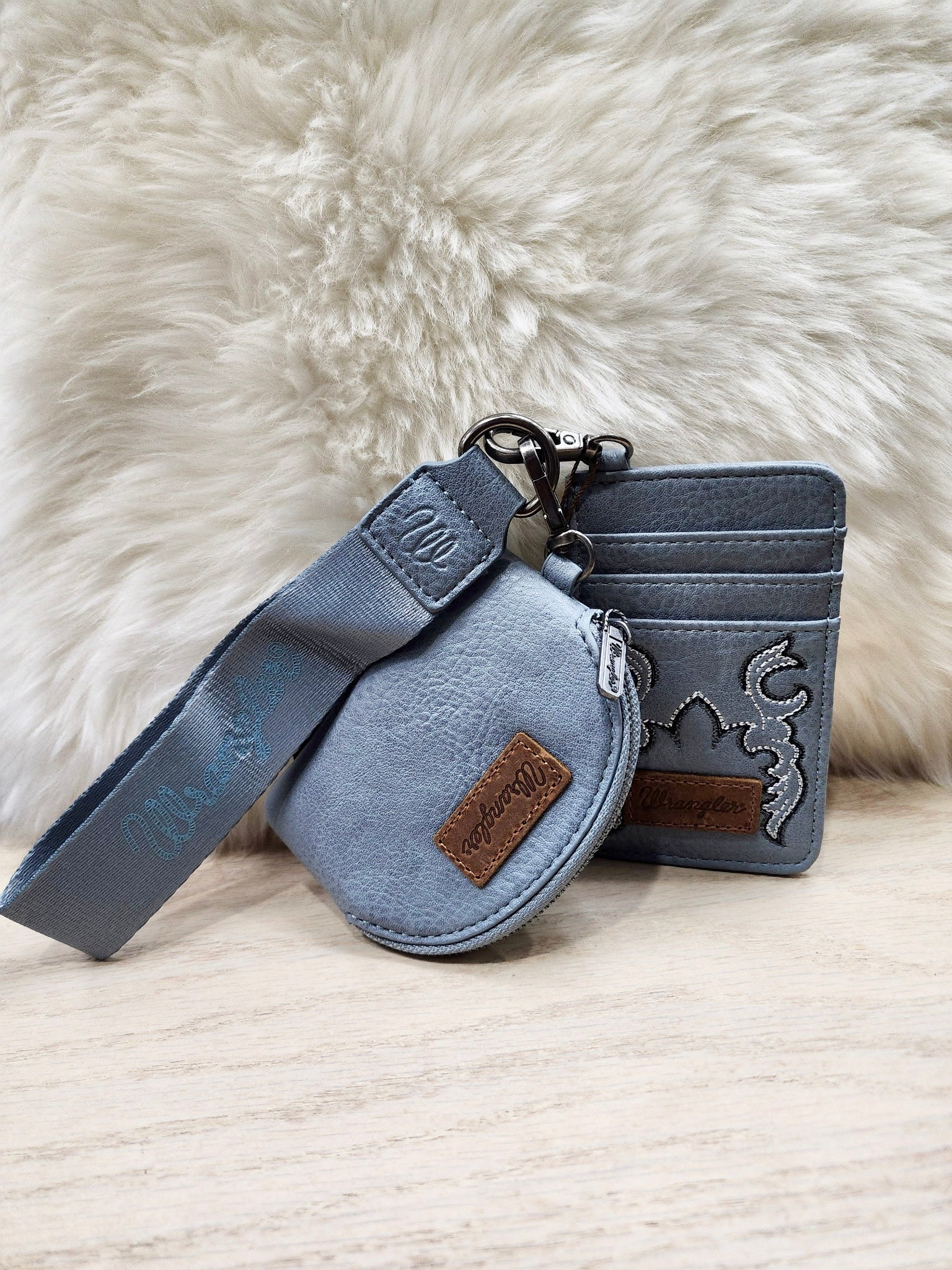 Wrangler Jean Boot stitch Card & Pouch Wristlet