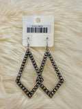Pearl Bead Diamond Fishhook Earrings