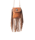 Wild Noir Saddle Fringe Crossbody