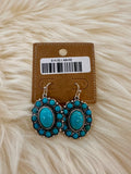 Turquoise Cluster Fishhook Earrings