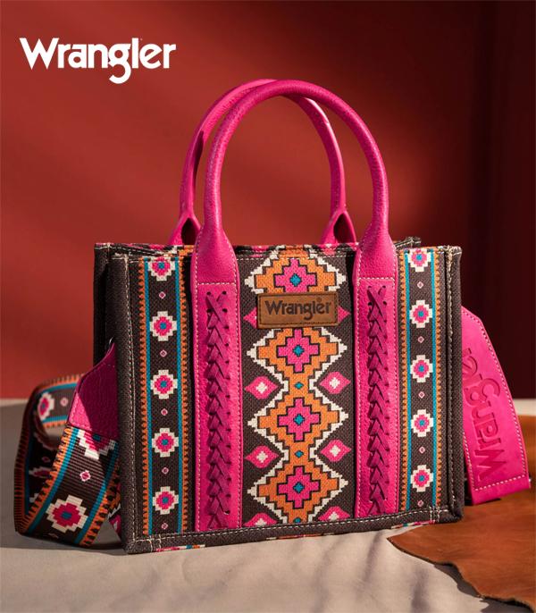Wrangler Hot Pink Southwestern Mini Tote Bag