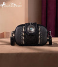 Montana West Black Embossed Concho Crossbody