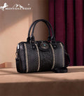 Montana West Black Embossed Satchel Bag