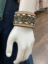 Load image into Gallery viewer, Leather Buckstitch Cuff Bracelet
