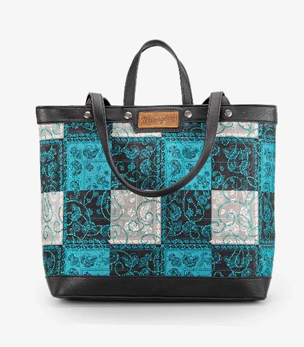 Wrangler Turquoise Paisley Tote