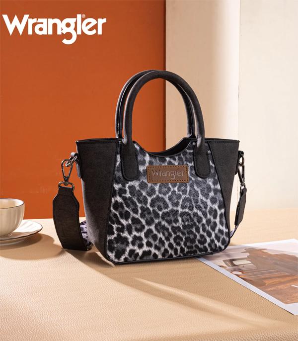 Wrangler Black Leopard Crossbody Purse