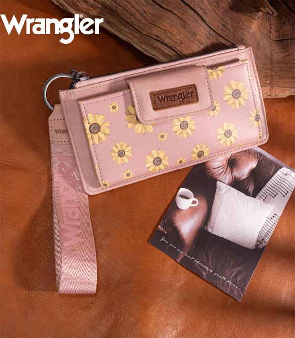 Wrangler Pink Sunflower Wallet Wristlet