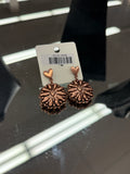 Coppertone Stamped Cluster Post Earrings