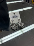 Silver Stamped Cluster Post Earrings