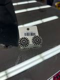 Silver Stamped Cluster Post Earrings