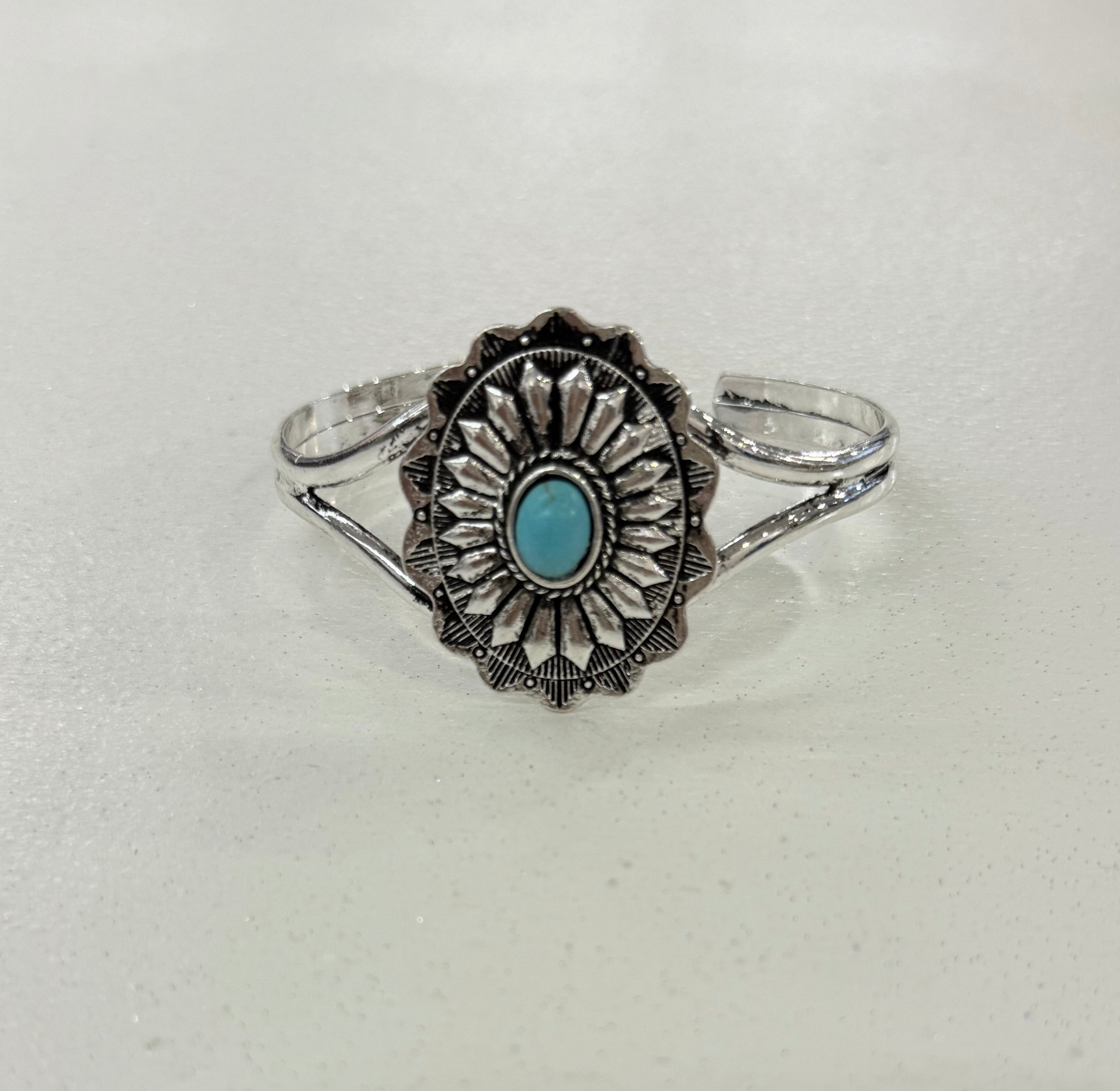 Turquoise Concho Cuff Bracelet