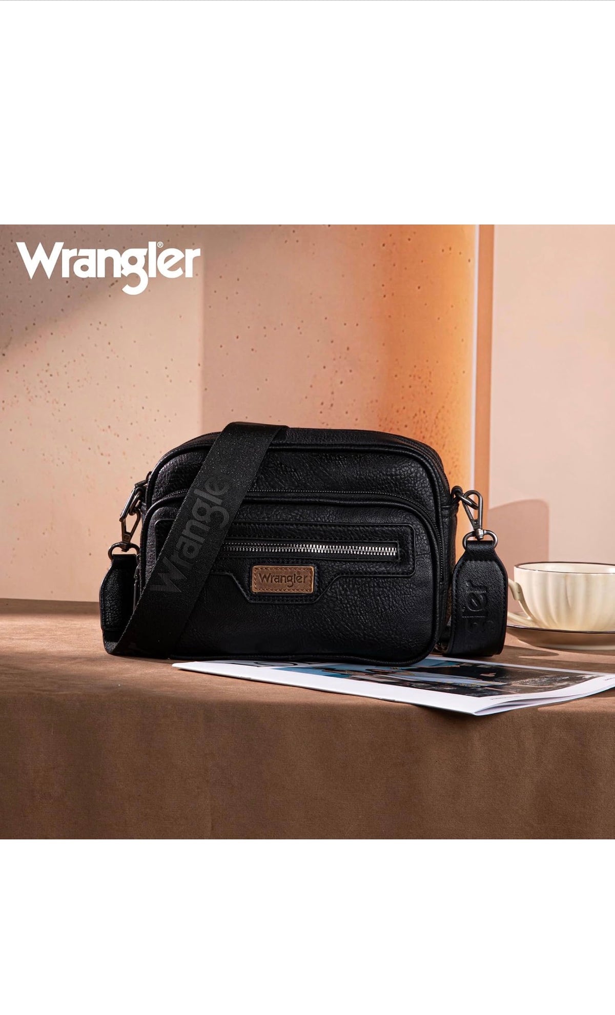 Wrangler Black Multi Pocket Crossbody