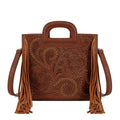 Montana West Scroll Fringe Tote Crossbody