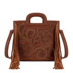 Montana West Scroll Fringe Tote Crossbody